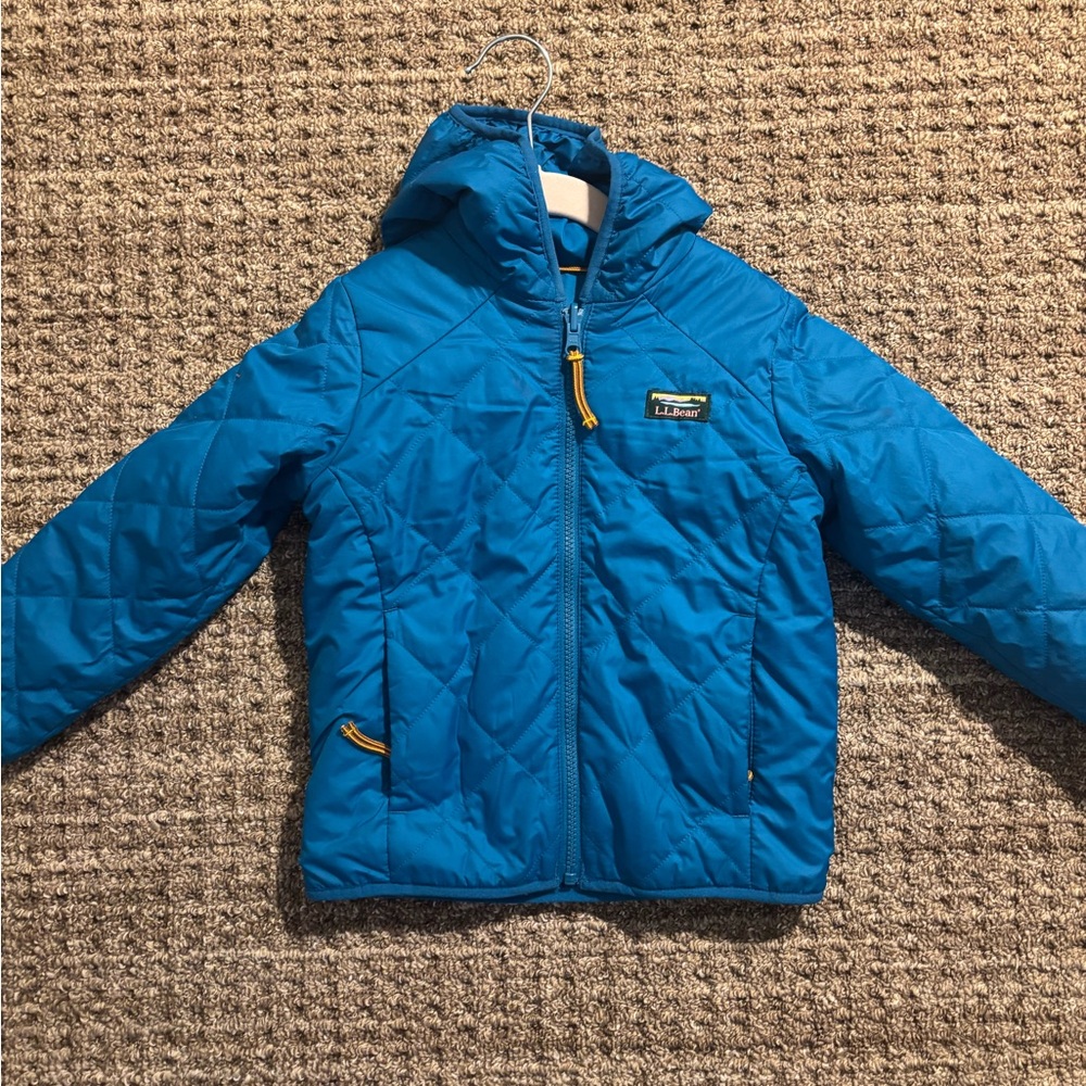 Blue Quilted Hooded Jacket- REVERSIBLE
